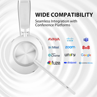 Casque avec ENC Noise Cancelling/Mute/Charging Dock/USB Dongle pour ordinateur Téléphones portables Ms Team Skype Zoom