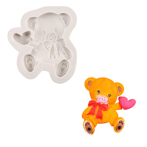 DIY Baking Mould Bear Liquid Silicone Cake Decoration Silica Gel Mould Soaps Molding Sugar <b>Candle</b> Modes - Product Image 1