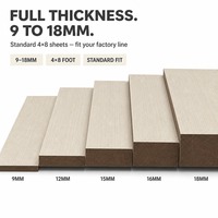 Panneau de fibres à densité moyenne standard E1 de 4x8 pieds, panneau de fibres standard pour meubles et décoration à prix compétitif