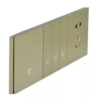 ORBITA Interrupteur mural intelligent et prises électriques 3 modules 220V/12V pour éclairage hôtelier