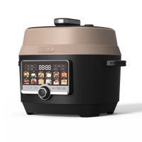 Olla a Presión Eléctrica Inteligente HY de 5L con Control Táctil, Olla a Presión Instantánea de un Toque, Olla Arrocera/Cocina Lenta