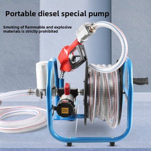 Pompa Elettrica per Olio 380W in Acciaio Legato, Pompa a Bobina 12V/24V/220V, Distributore di Carburante Compatto 55L/min, Precisione 0,3%, Attrezzatura a Basso Costo - Product Image 2
