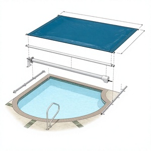 <span class=keywords><strong>Couverture</strong></span> de <span class=keywords><strong>piscine</strong></span> <span class=keywords><strong>automatique</strong></span> motorisée en tissu, <span class=keywords><strong>couverture</strong></span> de sécurité pour <span class=keywords><strong>piscine</strong></span>, PVC bleu, imperméable - Product Image 1