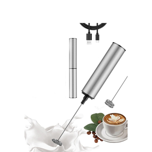 Outils de café électrique en acier inoxydable fabricant de mousse de lait ménage Mini Portable crème à fouetter Latte Art mousseur à lait de poche - Product Image 1