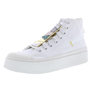 Zapatillas Deportivas Adidas Nizza Bonega Mid para Mujer, Color Blanco/Blanco/Dorado Metálico |   100% Auténtico - Product Image 1