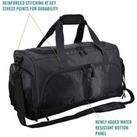 Sacs de sport en polyester en gros avec séparation humide/sec, sacs de fitness avec poche à chaussures, sacs de voyage étanches