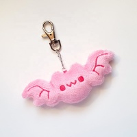 Porte-clés personnalisé en peluche avec Clip, Kawaii, animal, chauve-souris, pour sac