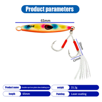Leurres de pêche en mer, jigs métalliques, leurres de jigging, yeux 3D, wobblers coulants, appâts durs peints au laser, matériel de pêche
