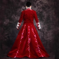 RICHSHINING Costume lumineux à LED RVB taille personnalisée Costume de sceptre de robe du roi pour Halloween Party Stage Performance