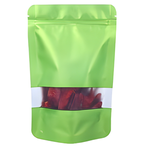 Tái sử dụng màu đen Mylar Ziplock đứng lên túi đầy màu sắc mờ nhôm lá thực phẩm bao bì cửa sổ rõ ràng với túi notch - Product Image 1