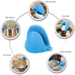 OKOLAY Mini mitaines <span class=keywords><strong>de</strong></span> four résistantes à la chaleur avec logo imprimé personnalisé Gants amusants et mignons Mitaine <span class=keywords><strong>de</strong></span> four en silicone pour la <span class=keywords><strong>cuisine</strong></span> - Product Image 5