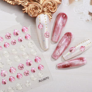 <span class=keywords><strong>Arbre</strong></span> de Noël et flocon de neige autocollants pour ongles 5D colle de secours transfrontalière décalcomanies décoratives de Noël doux - Product Image 4