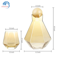 Bouteille d'infuseur de thé en diamant, bouilloire à infusion de jus de fruits, carafe d'eau potable, pichet en verre borosilicate avec couvercle
