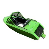 Mini jet-boat monoplace en aluminium, bateau rapide, mini jet-boat électrique prêt à l'emploi, style jet-ski, batterie non incluse