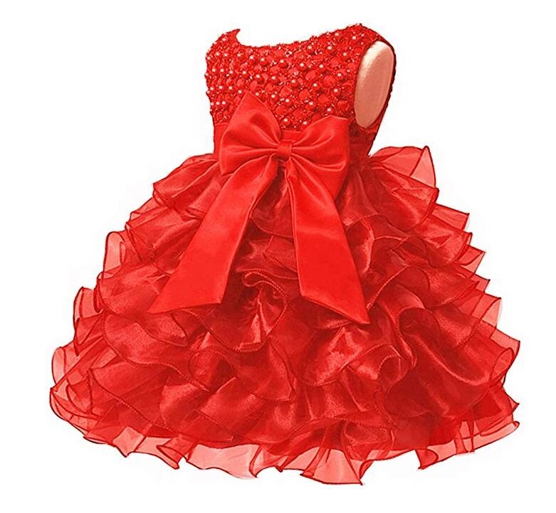 2021 Summer Girl Big Bow Dress Sleeveless Party Wedding Dress Wedding Flower Girl Purple Dress