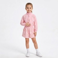 Conjuntos Cortos para Niñas, Traje para Niña, Ropa de Boutique para Bebés, Conjunto de Ropa Infantil Rosa con Mariposas 3D Bordadas en Encaje, Venta al Por Mayor