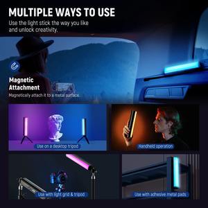 Pour NEEWER Full Color LED Tube Bar RGB Light Wand avec APP Control & Magnetic Handheld 2500K ~ 8500K Video & Photography Light <span class=keywords><strong>Sti</strong></span> - Product Image 5