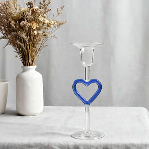 Đế nến hình trái tim cao phong cách châu Âu, đồ trang trí nhà cửa, đạo cụ đế nến nhiều màu sắc - Product Image 4