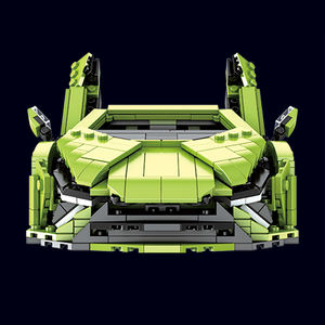 Stampo re 10011S High-Tech modello di auto sportiva per Super Racing <span class=keywords><strong>Car</strong></span> MOC Kit per bambini regali di compleanno tecnologia auto blocchi di serraggio - Product Image 3