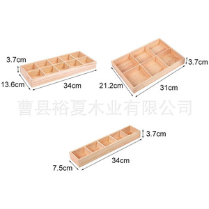 Wooden Divider Succulent <b>Plant</b> <b>Pot</b> Desktop Storage Box Display Tray Multi Compartment Potted <b>Plant</b> Wooden Box - Product Image 3