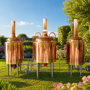 Peralatan Pembuatan Bir Tembaga Merah Tonsen 500L 5HL Sistem Pabrik Bir Lengkap Rumah Pembuatan Bir Tembaga untuk Brewpub dan Restoran - Product Image 1