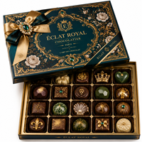 Boîte cadeau de luxe en papier rigide recyclable pour chocolat au lait - Design floral, dorure à chaud, revêtement UV, formes personnalisables, mariage