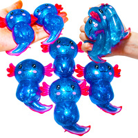 Jouet anti-stress transfrontalier Xiaohongshu, bonbon de malt salamandre violet à poudre d'or, souple, à rebond lent, pour la décompression et la purification émotionnelle