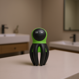 Entrenador de Glándulas Manshi Octopus J-008 con Pantalla LED Digital, Control por Botones, Gel de Sílice Negro y Verde, Ejercicio para Hombres Adultos - Product Image 2