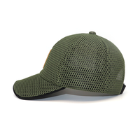 Casquette de baseball personnalisée en maille nid d'abeille avec patch en similicuir, respirante, imperméable, en polyester, unisexe, réglable, pour l'extérieur, vente en gros