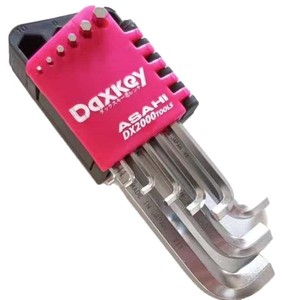 Jeu de clés hexagonales Asahi Daxkey Dx2000, outils métriques, chromés, qualité industrielle, acier à haute teneur en carbone - Product Image 1