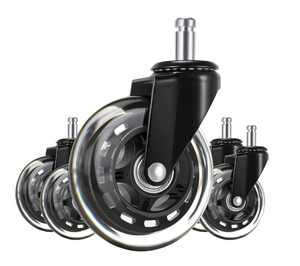 75mm PU tekerlekler yarım şeffaf PVC silikon ofis koltuğu tekerlekler mobilya oturma odası için uygun tekerler - Product Image 4