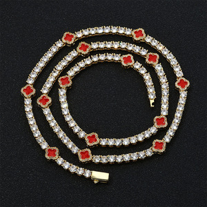 สร้อยคอเทนนิสโมอิสซาไนต์ VVS หรูหรา แบบสั่งทำพิเศษ เงินแท้ 925 สไตล์ฮิปฮอป ประดับเพชรเต็มเส้น ผ่านการทดสอบเพชร - Product Image 4