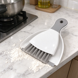 Mini 2 in 1 <b>Dustpan</b> <b>and</b> <b>Brush</b> <b>Set</b> PP Bristle Portable Cleaning Tool for Home Desk Keyboard Pet Cage - Product Image 2
