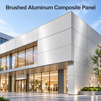 Panneau composite en aluminium brossé argenté de 4 mm 4x8 pieds pour la fourniture en gros de panneaux muraux