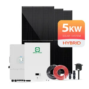 Popular Germany Systems mini Home grid tie hybrid solar power system working lithium battery