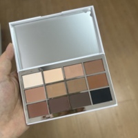 Nouvelle palette de fards à paupières mats en plastique beurré de luxe à haute pigmentation, 12 couleurs