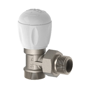 Valvola Angolare Termostatica Manuale Ghibli 1/2\" per Radiatori, Struttura a Sfera per il Controllo di Acqua e Gas - Product Image 1