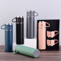 Gobelets isothermes en acier inoxydable à double paroi de 500 ml (17 oz), étanches, sans BPA, isolation thermique de 6 à 12 heures, coffret cadeau