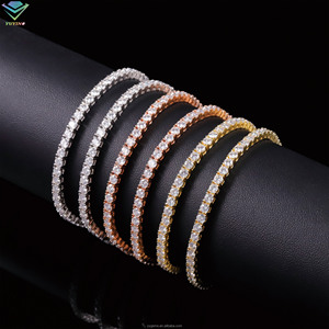 Pulsera de Tenis de Moissanita VVS Color <span class=keywords><strong>D</strong></span> Bañada en Oro con Certificado GRA, Lista para Enviar desde Almacén en EE. UU. - Product Image 4