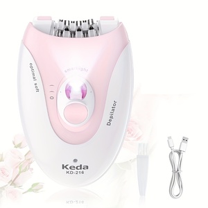 KD-216 Épilateur électrique rose rechargeable par USB, nouvel épilateur pour femmes, appareil d'épilation - Product Image 1