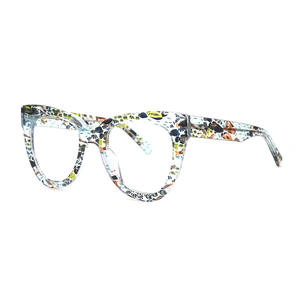 Gafas <span class=keywords><strong>de</strong></span> acetato <span class=keywords><strong>de</strong></span> Marco grande Trendyy americano europeo pequeño verde fresco Floral 58043 Diamante <span class=keywords><strong>de</strong></span> moda <span class=keywords><strong>para</strong></span> mujeres y familia - Product Image 3