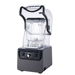 Licuadora Comercial para Cocina, Trituradora de Hielo de Alta Resistencia con Cubierta Insonorizante, Mezcladora de Alimentos de Bajo Ruido - Product Image 3