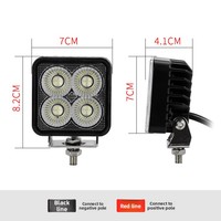 Phare LED haute luminosité de 3 pouces, étanche, pour montant A, DC12-36V, pour pare-chocs avant de moto et 4x4