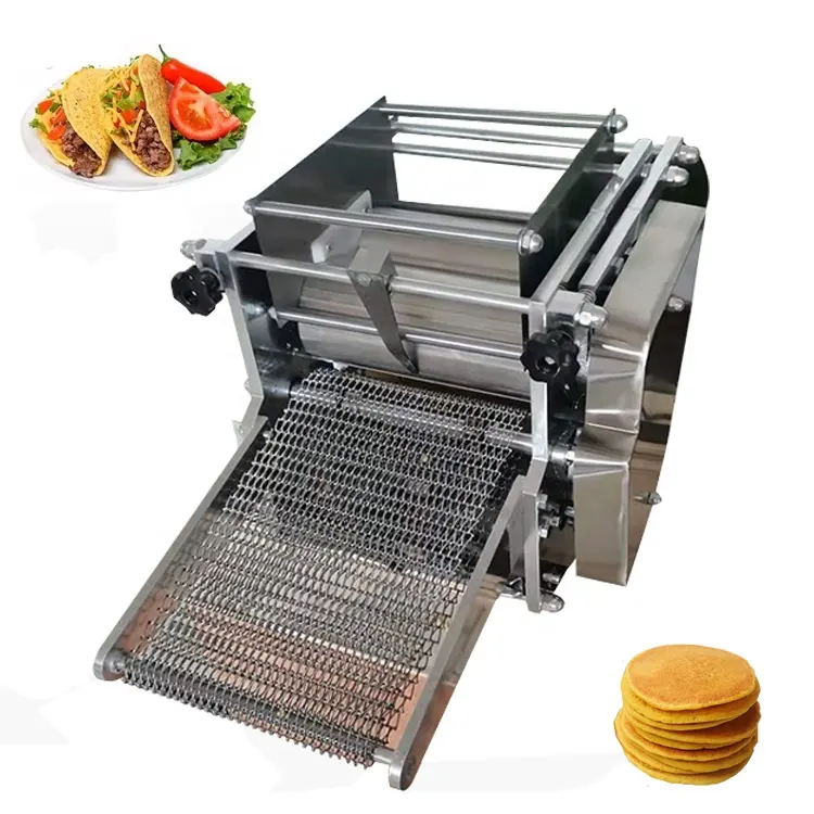 Tam otomatik endüstriyel un mısır meksika Tortilla makinesi Taco gözleme makinesi basın ekmek tahıl ürün Tortilla yapma makinesi