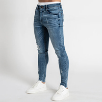 Jean Slim extensible pour hommes, pantalon en Denim bleu vintage, mode décontracté, nouvelle collection
