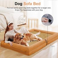 Orthopädisches Hundesofa, großes, weiches Eierkarton-Schaumstoff-Hundebett, zwei Betten werden zu einem größeren Bett verbunden, wasserdicht, rutschfest, für große Hunde