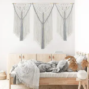 Bohemian art cotton rope woven lace fringe tapestry wall decoration
