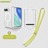 Cordon de téléphone tressé multicolore réglable avec coque transparente Duo pour iPhone et ensemble de protection d'écran en verre trempé