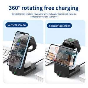 2024 nouveauté 15w charge sans fil rapide <span class=keywords><strong>3</strong></span> en 1 Station de chargeur sans fil magnétique pour casque Iphone iWatch - Product Image 6