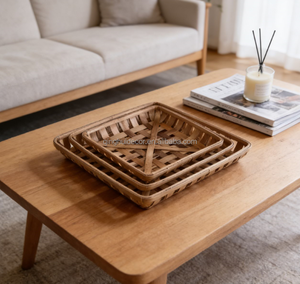 Set di 3 Cesti/Vassoi in Trucioli di Legno per Conservazione e Essiccazione del Tabacco, Produzione Industriale - Product Image 5